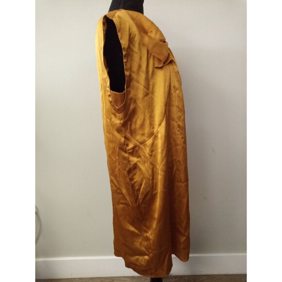 NWT Vero Moda Yellow Gold Mini Shift Dress Size Medium - Picture 4 of 6